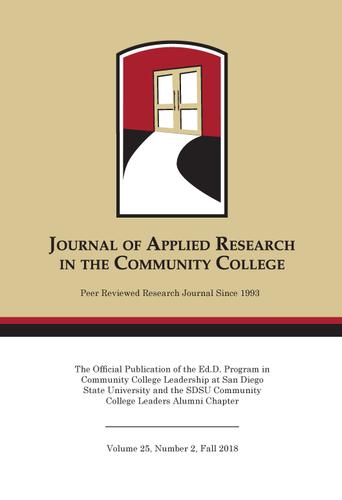 A Fall 2018 Journal of Applied Research in the Community College
