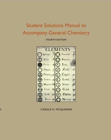 Student Solutions Manual to Accompany General Chemistry, Edition 4