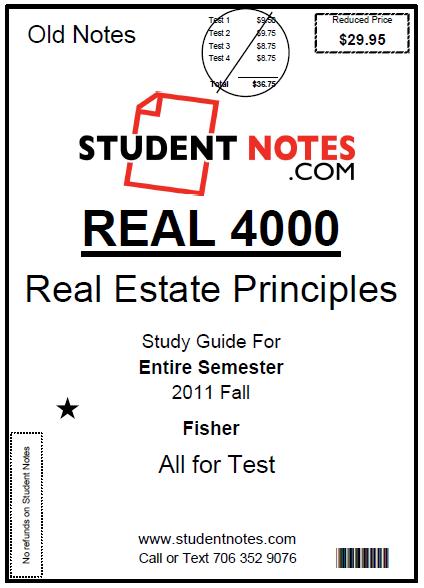 Real 4000 Fisher Entire Semester by Student Notes