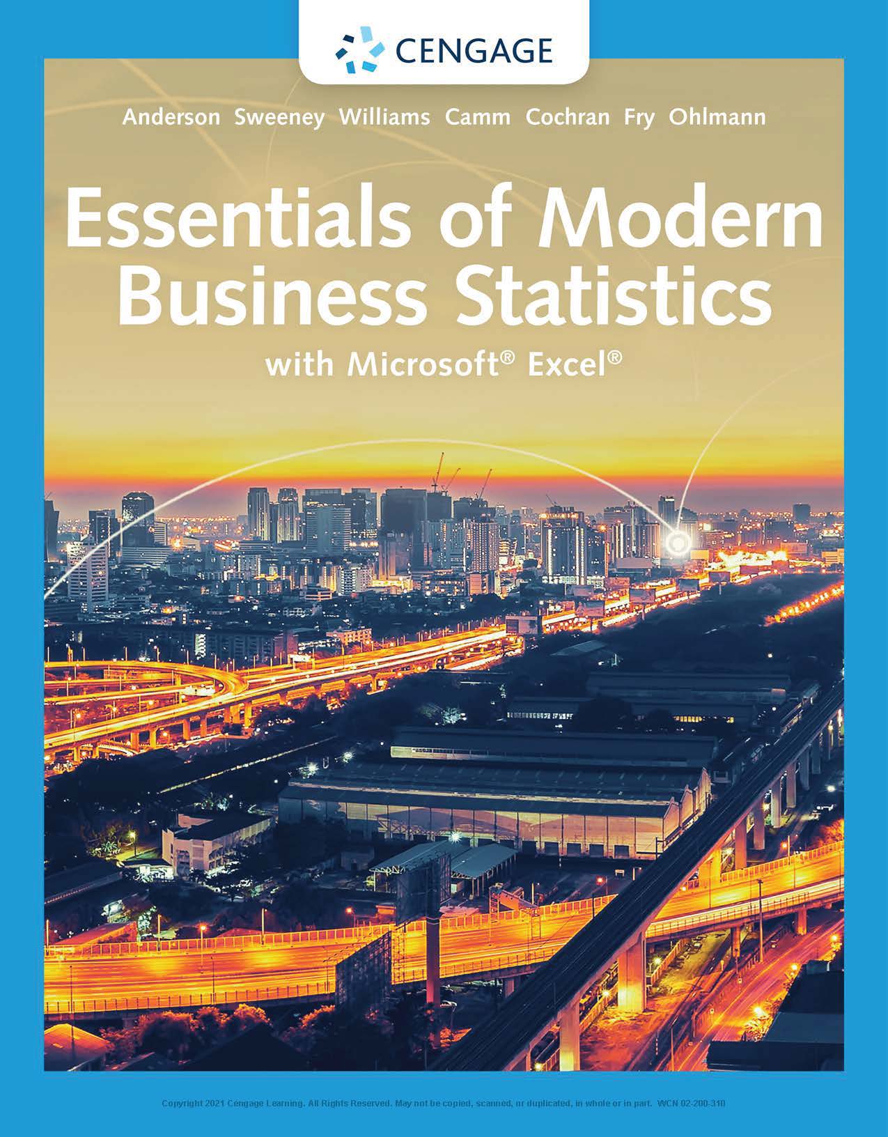 Essentials of Modern Business Statistics with Microsoft Excel