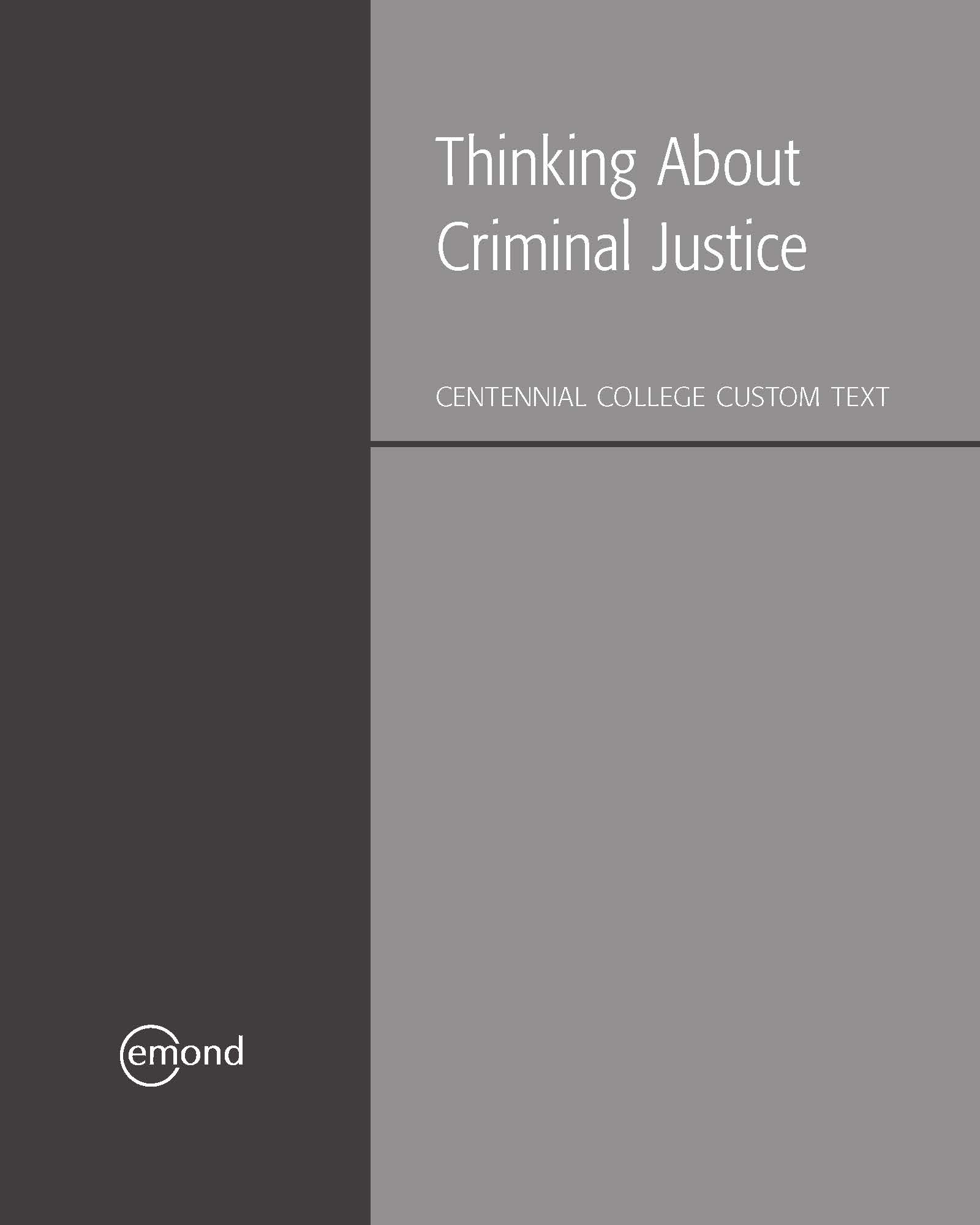 Thinking About Criminal Justice... by: Various - 9781772559613