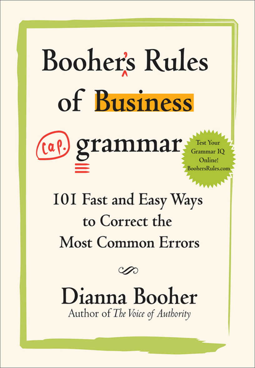 Lady's rules. Business Grammar Tests. Business Grammar. Booher Pro.