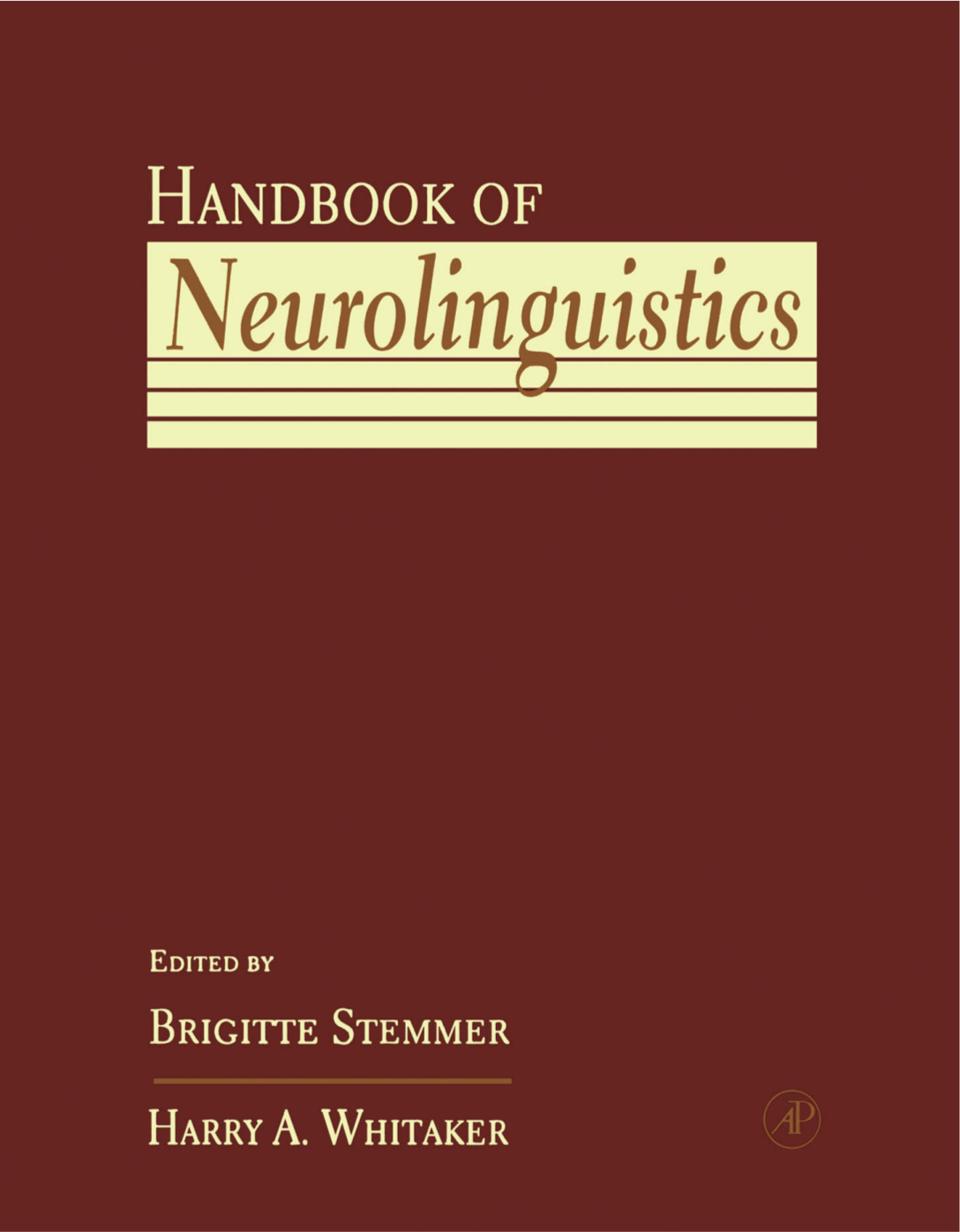 Cover image for Handbook of Neurolinguistics