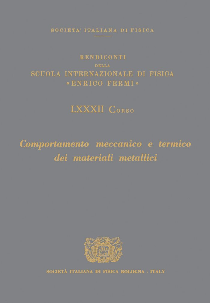 Cover image for Mechanical and Thermal Behaviour of Metallic Materials