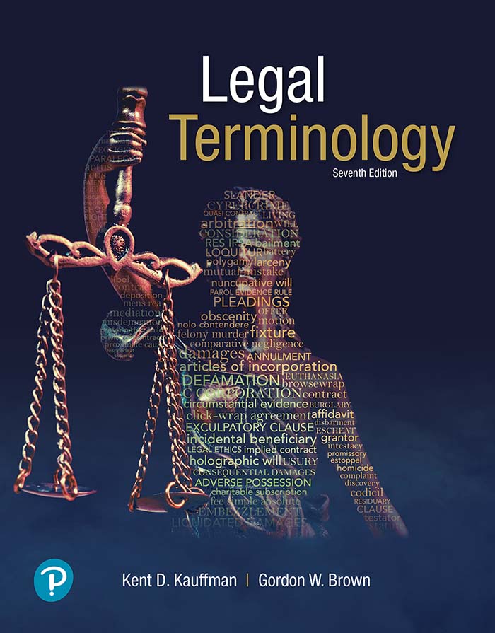 Legal Terminology by: Kent Kauffman - 9780134871325 | RedShelf