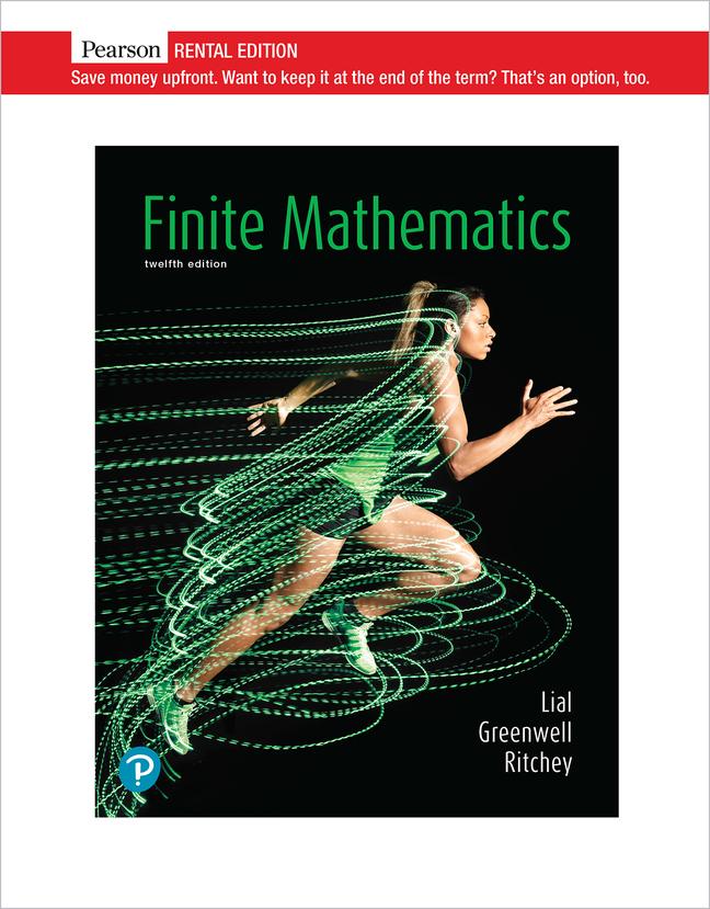 Finite Mathematics by: Margaret L. Lial - 9780135882672