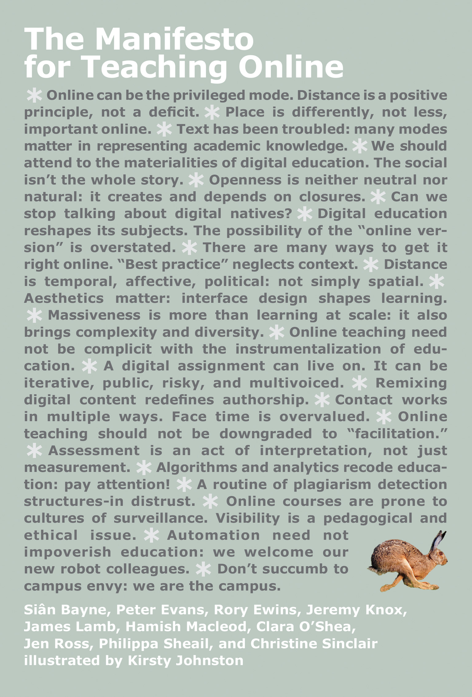 Cover image for The Manifesto for Teaching Online