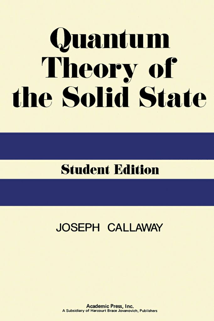 Cover image for Quantum Theory of the Solid State