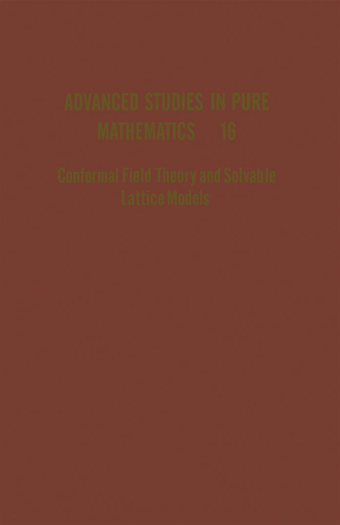 Cover image for Conformal Field Theory and Solvable Lattice Models