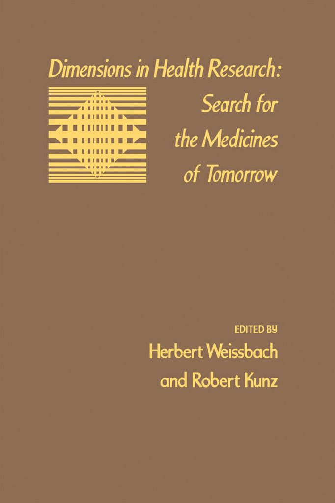 Cover image for Dimensions In Health Research: Search For The Medicines Of Tomorrow