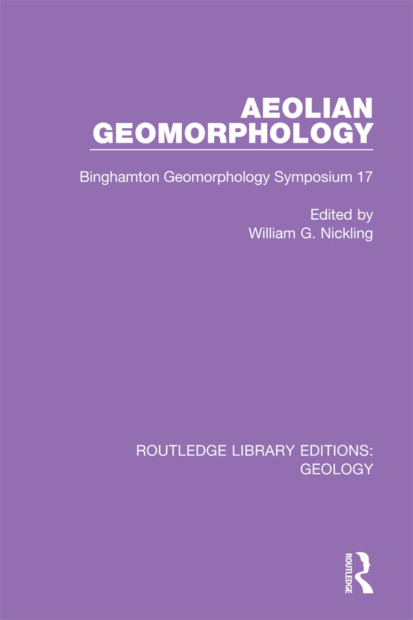 Cover image for Aeolian Geomorphology