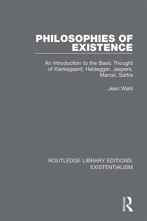 Cover image for Philosophies of Existence
