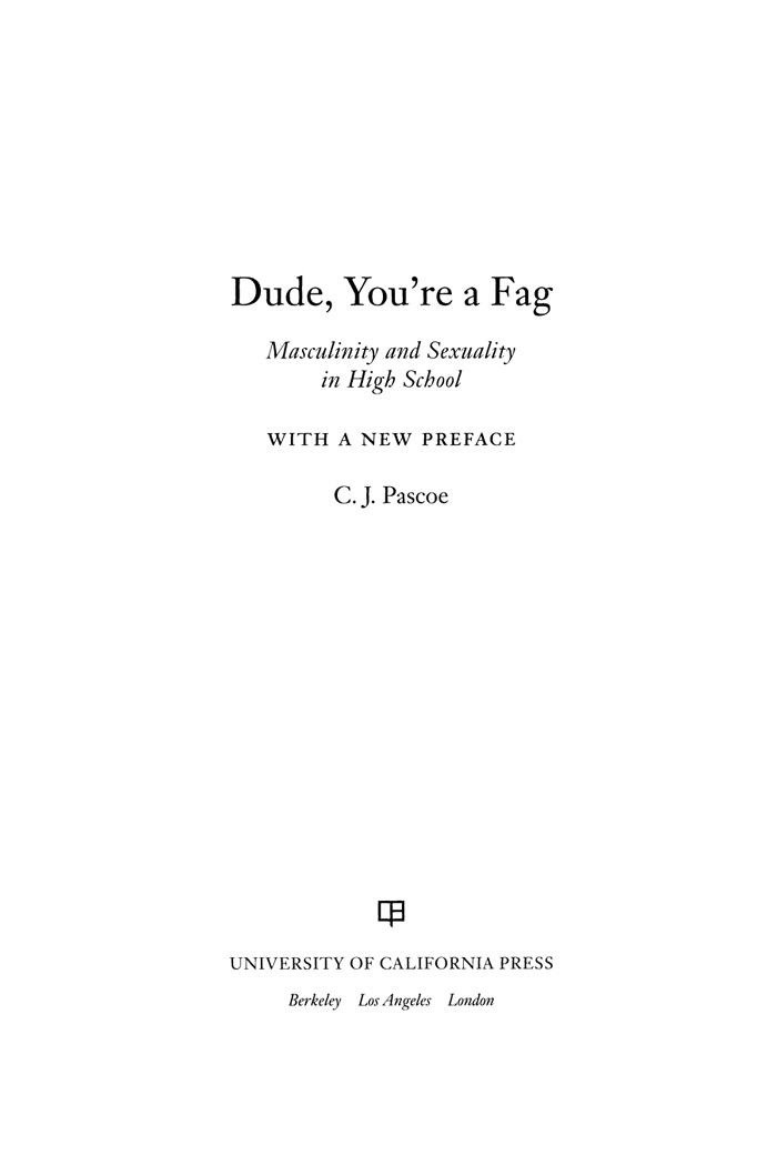 gendering process among high school students in dude youre a fag by cj pascoe gendering process among high school students in dude youre a fag by cj pascoe