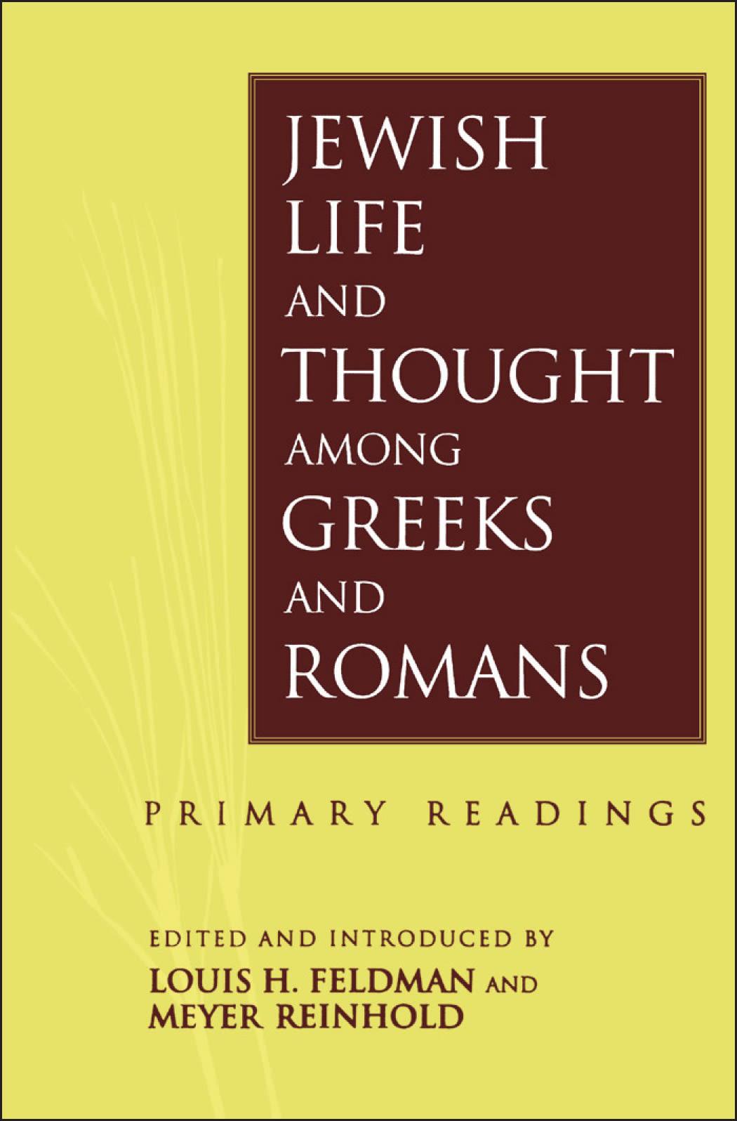 Cover image for Jewish Life and Thought among Greeks and Romans