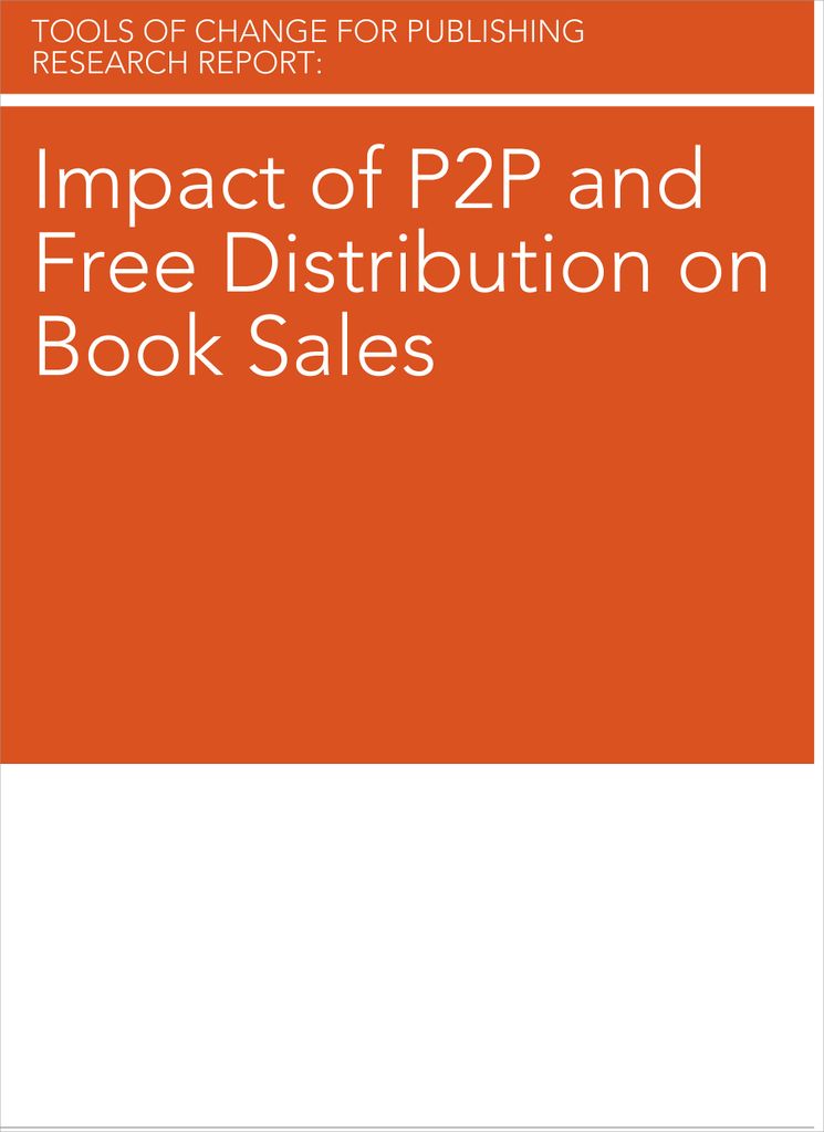 Impact of P2P and Free Distribution on Book Sales