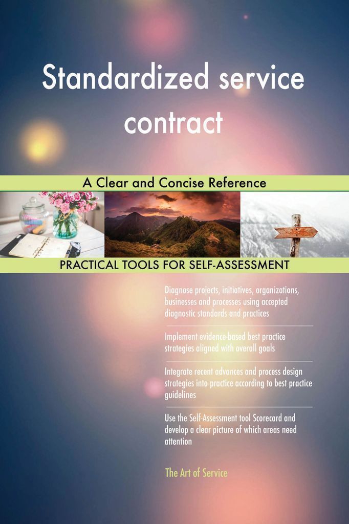Cover image for Standardized service contract A Clear and Concise Reference