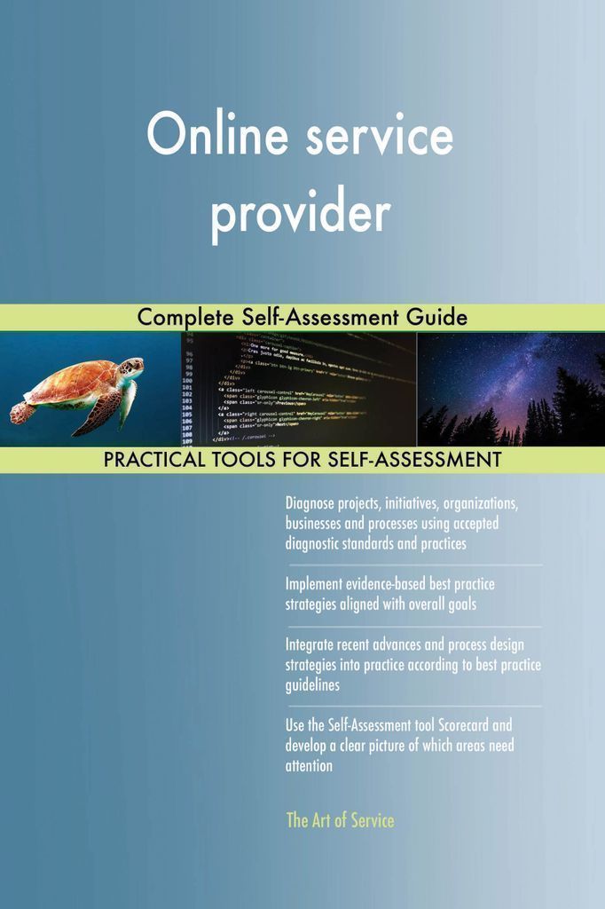 Cover image for Online service provider Complete Self-Assessment Guide