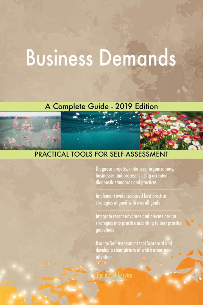 Cover image for Business Demands A Complete Guide - 2019 Edition