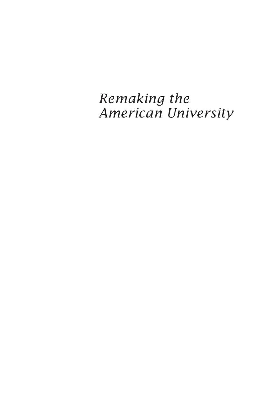 Cover image for Remaking the American University