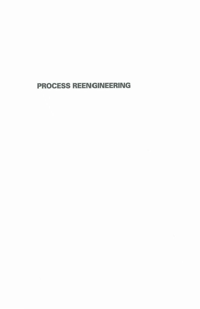 Process Reengineering