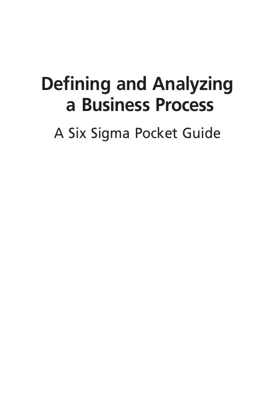 Defining and Analyzing a Business Process