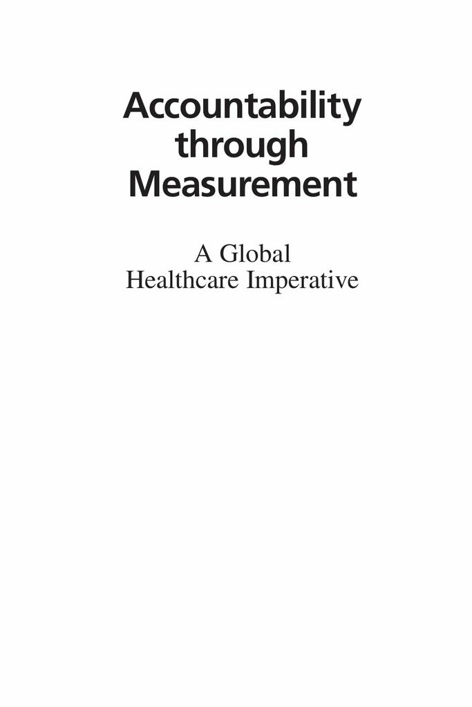 Accountability Through Measurement