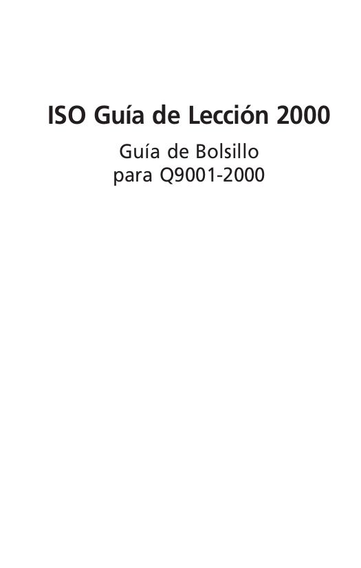 ISO Leccion Guia 2000, Segunda Edicion