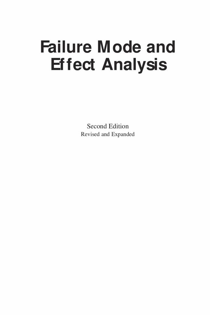 Failure Mode and Effect Analysis