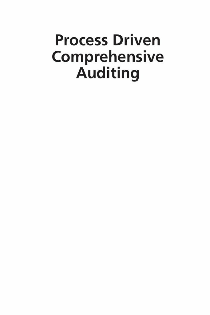 Process Driven Comprehensive Auditing