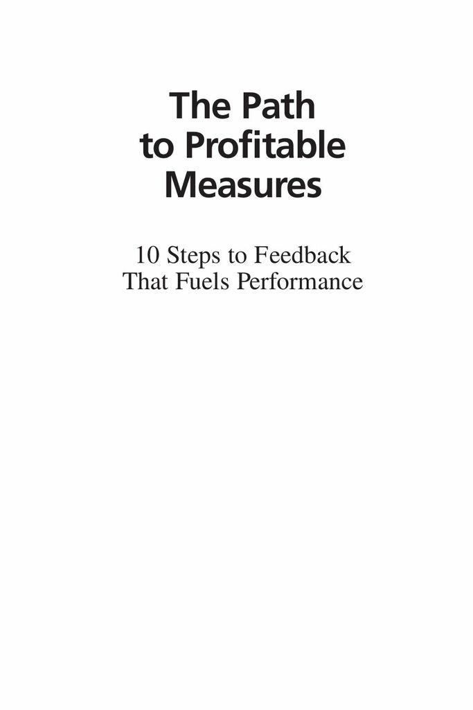 The Path to Profitable Measures