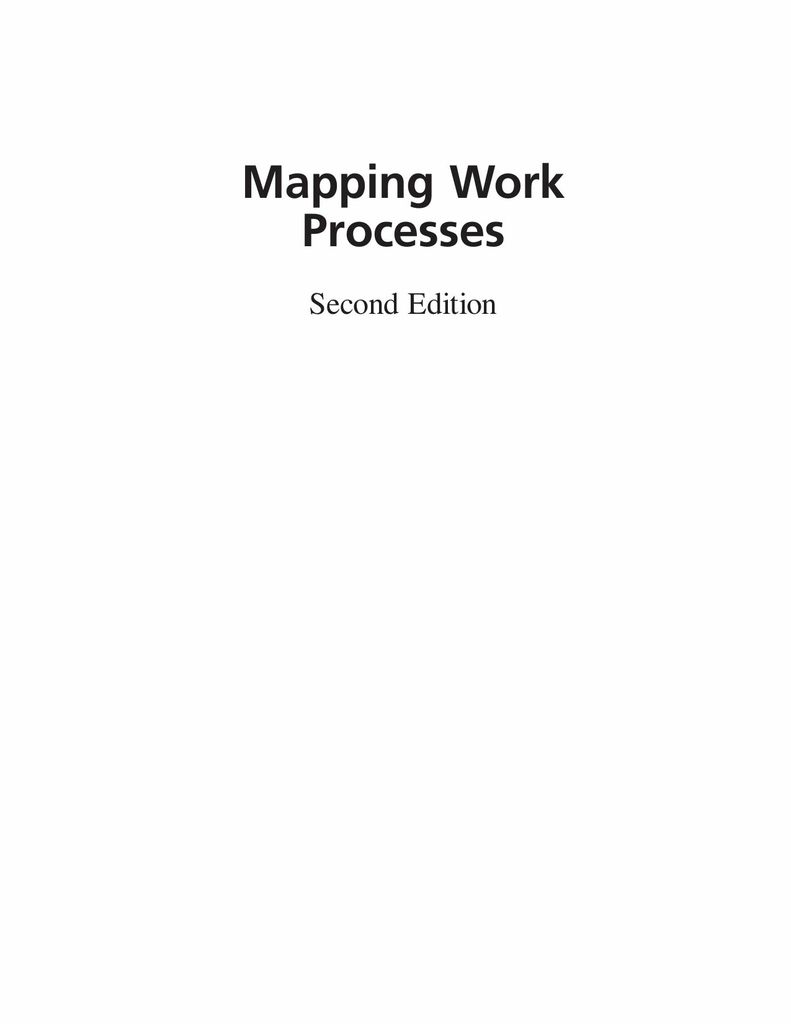 Mapping Work Processes, Second Edition