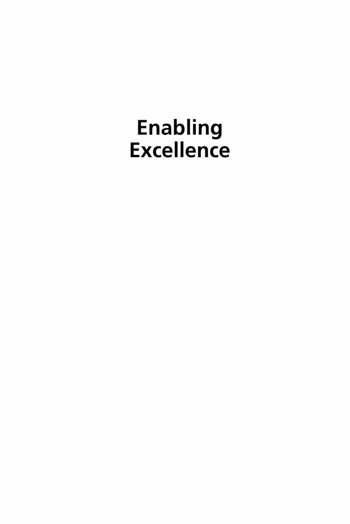 Enabling Excellence