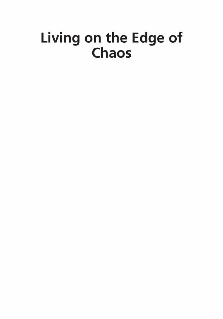 Living on the Edge of Chaos, Second Edition
