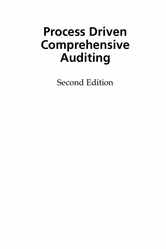 Process Driven Comprehensive Auditing