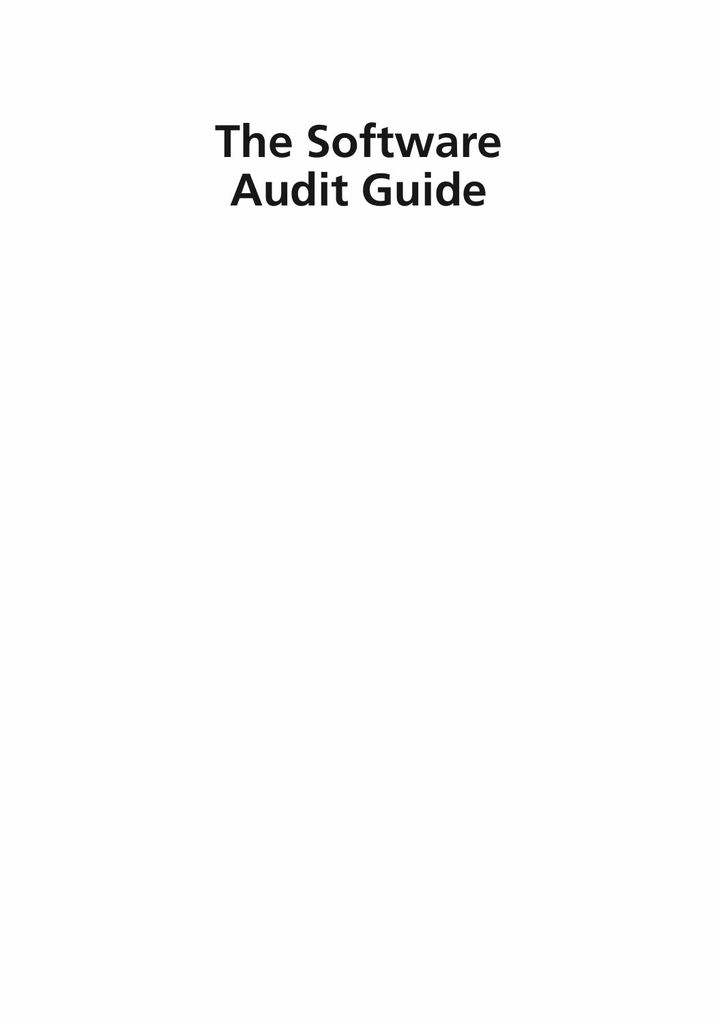 The Software Audit Guide