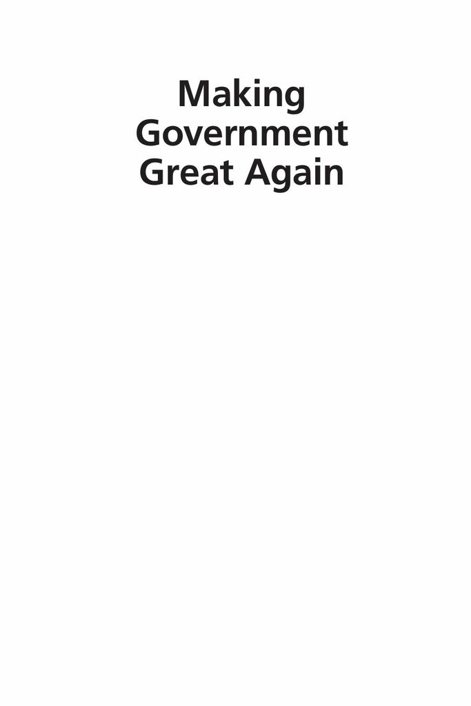 Making Government Great Again