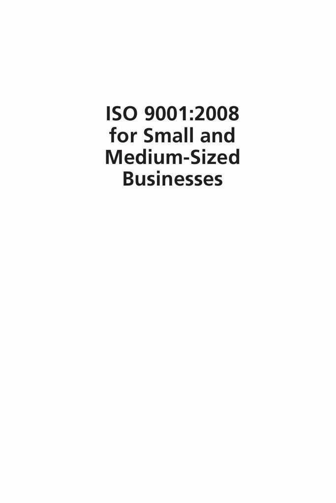 ISO 9001:2008 para pequenas e m?dias empresas, Segunda Edi??o