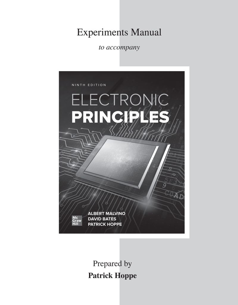 Cover image for Experiments Manual for use with Electronic Principles