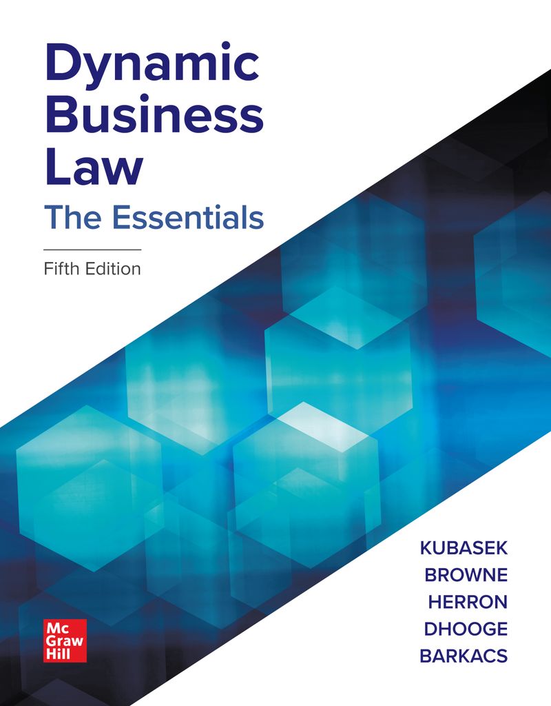 Dynamic Business Law The Essentials 5th Edition By Nancy K Kubasek