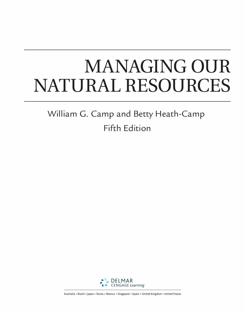 Managing Our Natural Resources