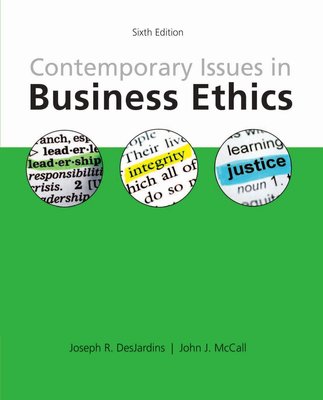 Contemporary Issues in Business Ethics