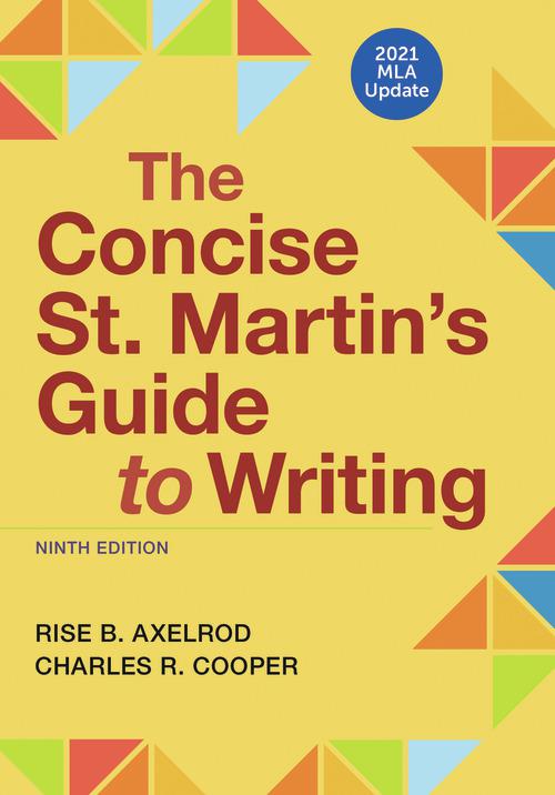 The Concise St. Martin's Guide To Writing With 2021 Mla Update by Rise ...