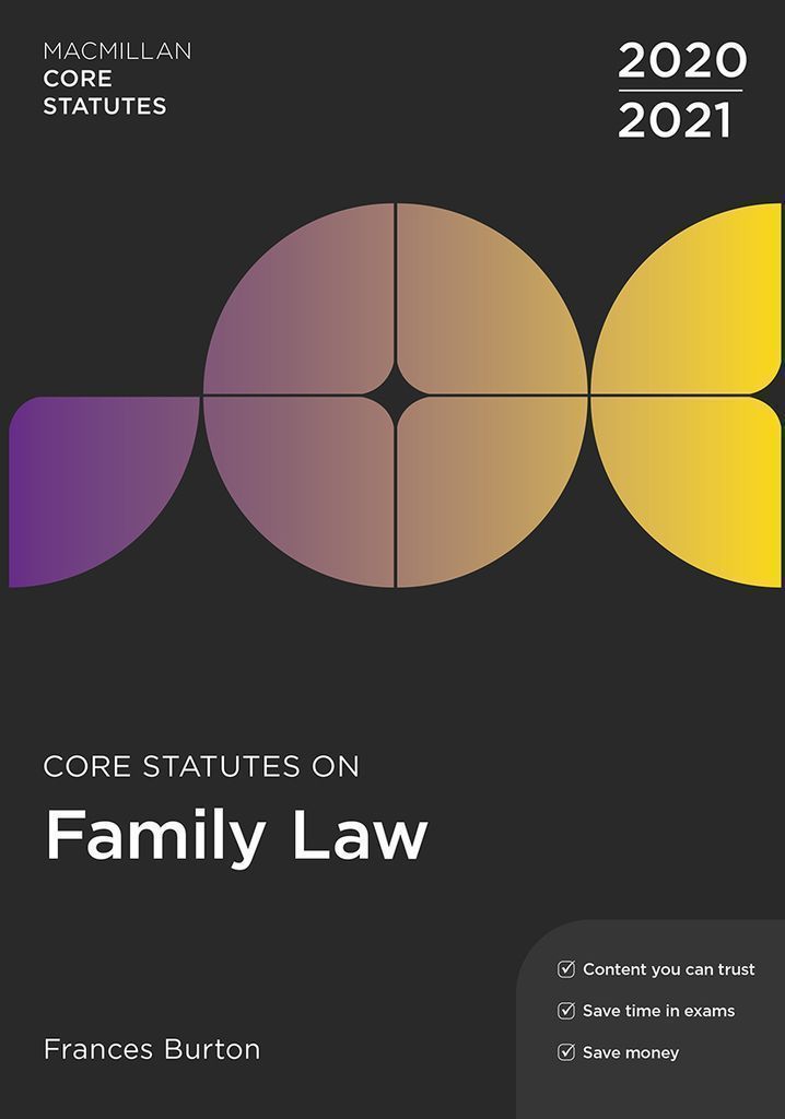 Core Statutes on Family Law 2020 21 by Frances Burton