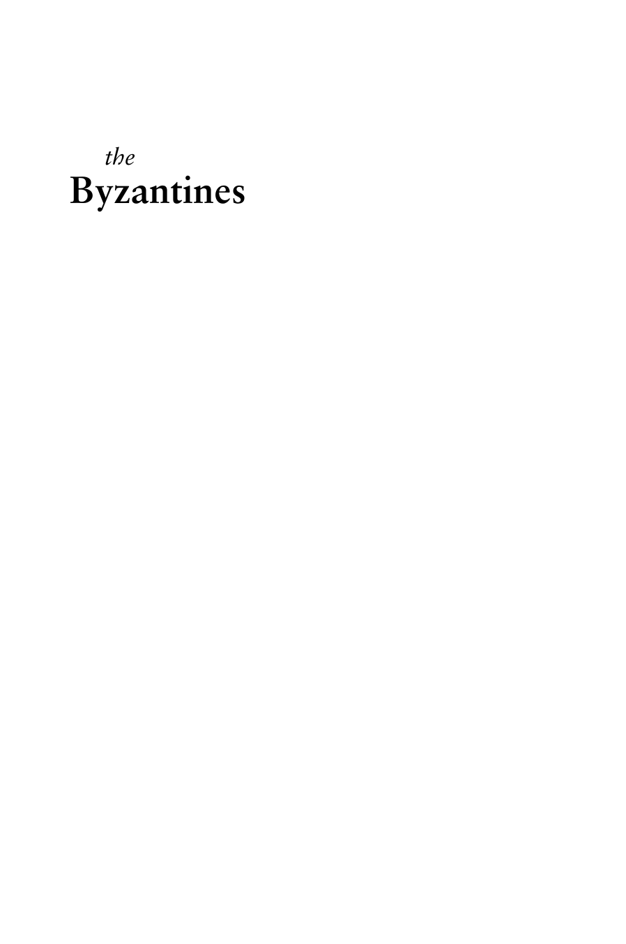 Cover image for The Byzantines