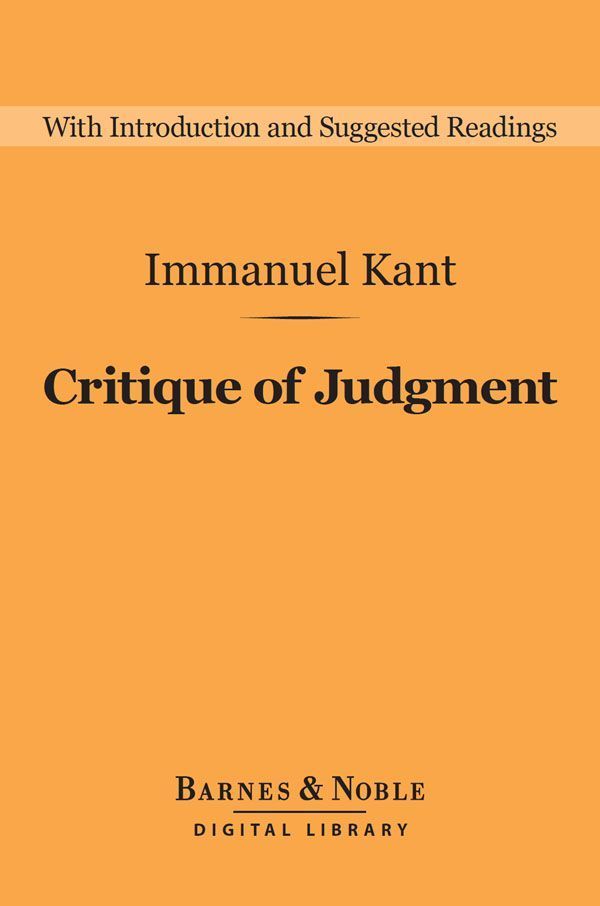 Cover image for Critique of Judgment (Barnes & Noble Digital Library)