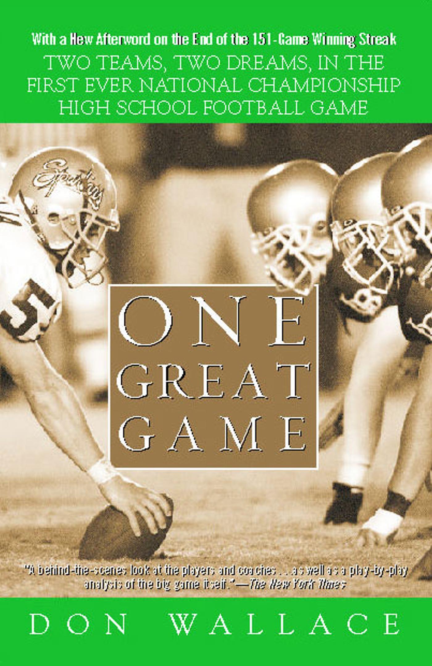 Cover image for One Great Game