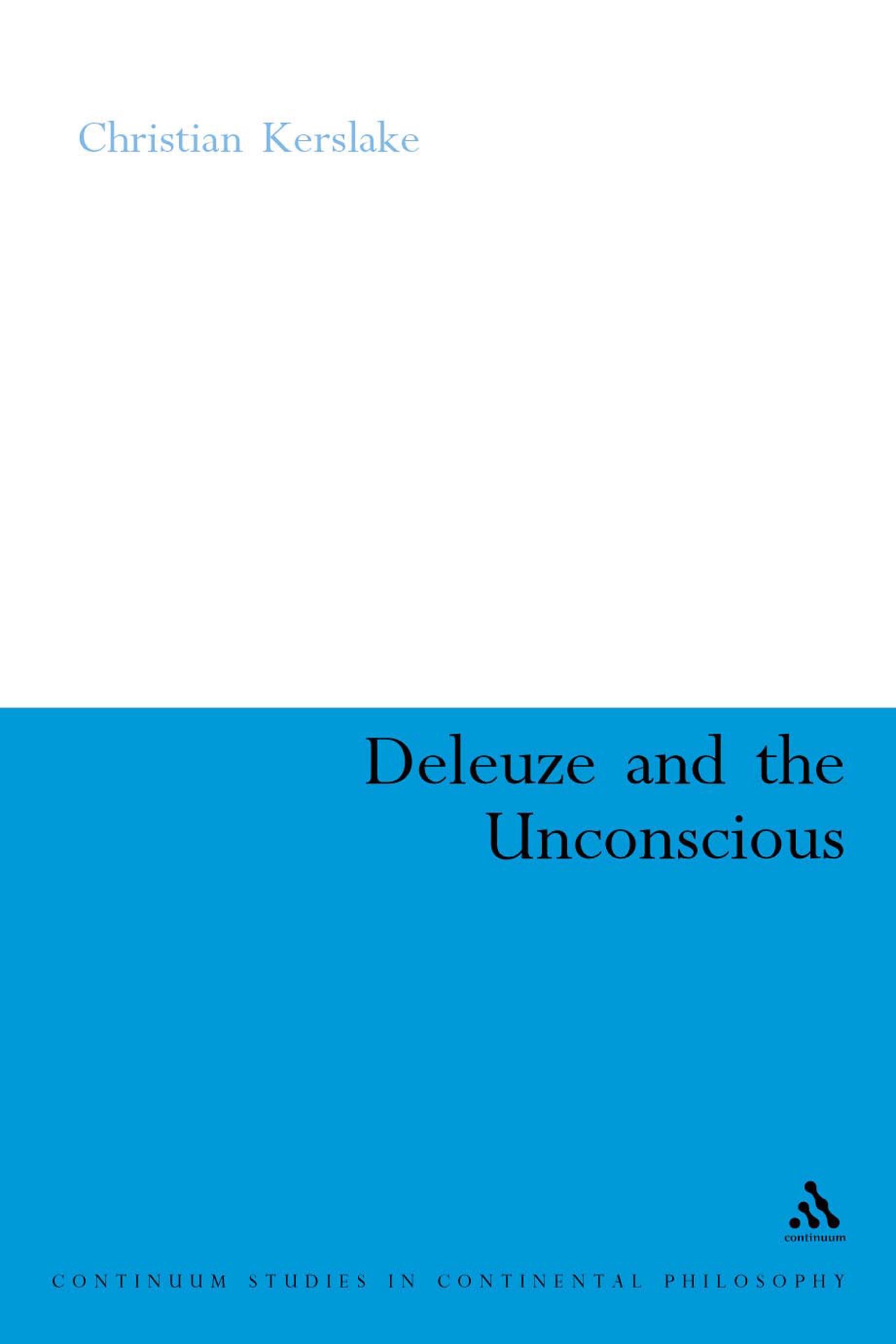 Cover image for Deleuze and the Unconscious