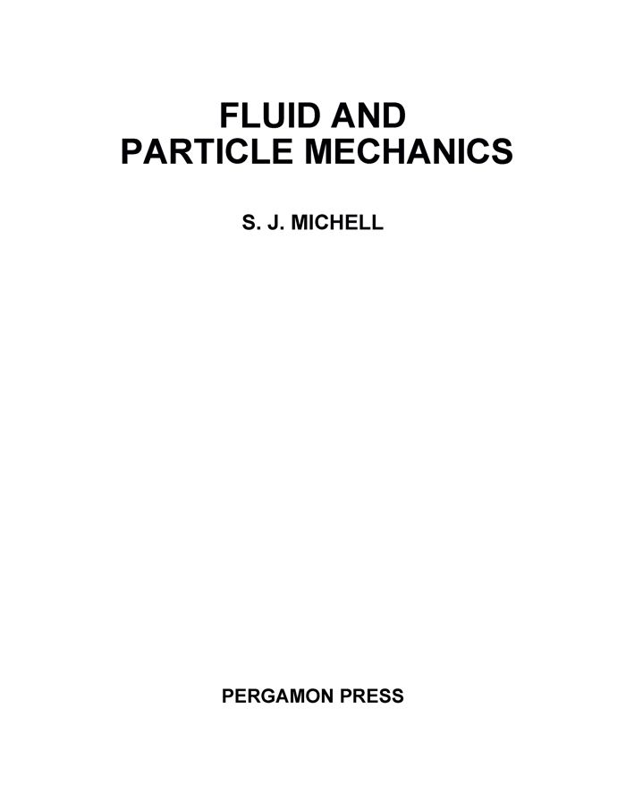 Cover image for Fluid and Particle Mechanics