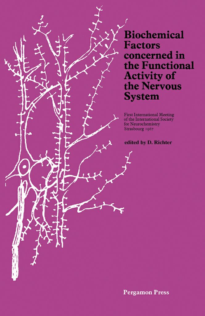Cover image for Biochemical Factors Concerned in the Functional Activity of the Nervous System