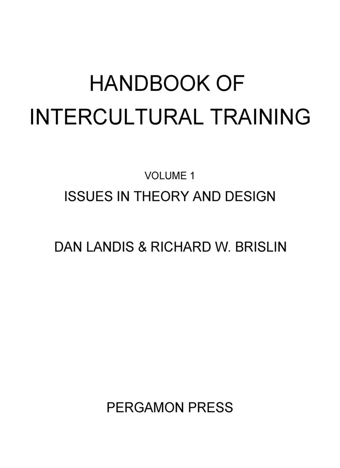 Cover image for Handbook of Intercultural Training